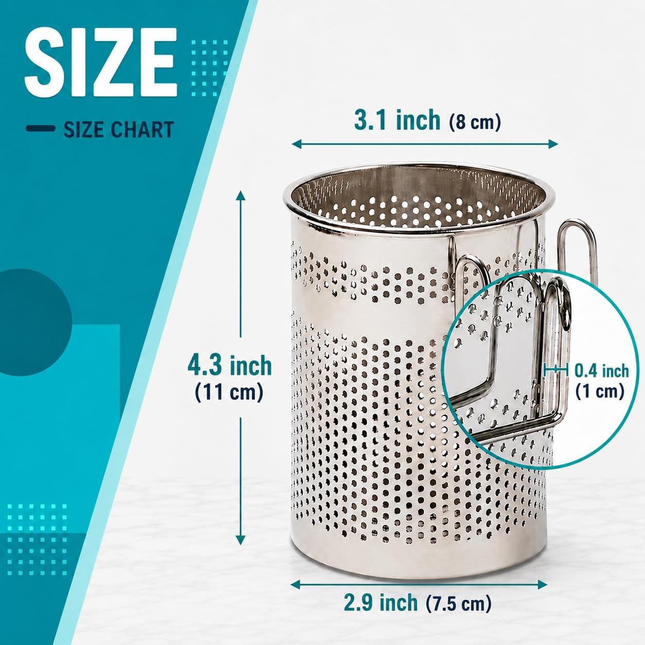 SUS 304 Silverware Basket for Dish Rack, Hanging Utensil Holder