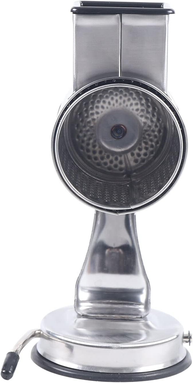5 in 1 Manual Stainless Steel Rotary Grater for Kitchen,Clamp Mount