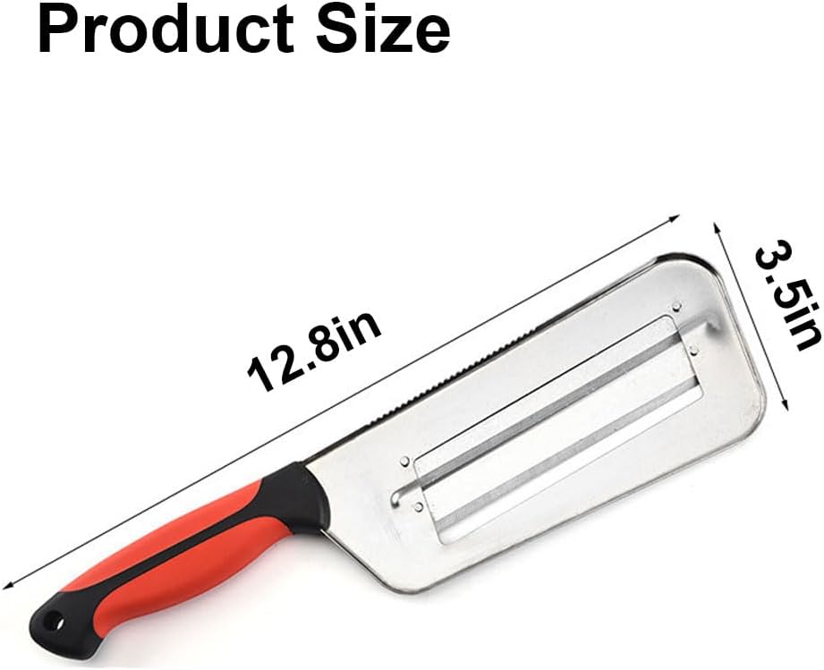 Stainless Steel Dual Blade Julienne Cutter, 2025 New Cabbage Shredder for Coleslaw, Stainless Steel Shredder Knife, Kitchen Multifunctional Vegetable Cutter Slicer (1 Pcs)