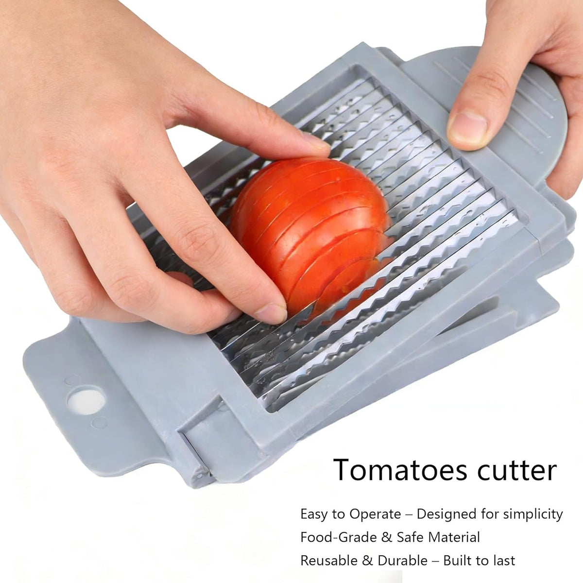Tomato Slicer, Tomato Cutter Vegetable Slicer | Stainless Steel Blades, For Home Use, Smooth Cutting, Precise Cuts for Tomatoes