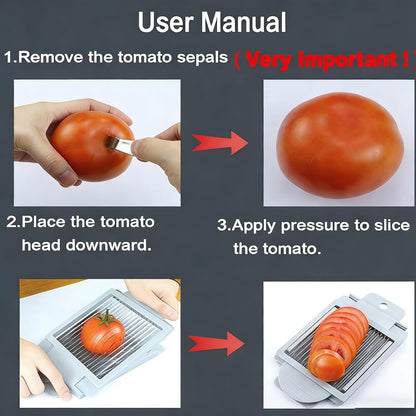 Tomato Slicer, Tomato Cutter Vegetable Slicer | Stainless Steel Blades, For Home Use, Smooth Cutting, Precise Cuts for Tomatoes