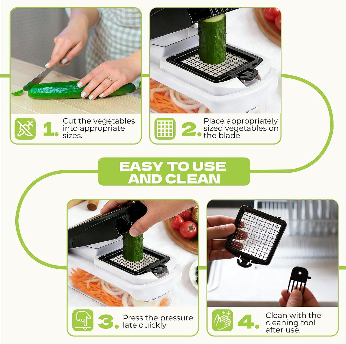 Veggie Chopper, Onion Dicer, Spiralizer & Storage Box