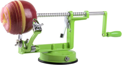 Heavy Duty Cast Iron Peeler with Stainless Steel Corer Slicer and Peeler Blades and a Strong Clamp Base, Apple Pie or Apple Crisp Maker