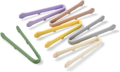 6 Pcs Mini Silicone Food Tongs,Tiny Cat Paw Kitchen BBQ Clamps | food-grade silicone,heat resistant,non-slip grip,cute cat paw design, mini size for snacks/BBQ/baking/salad, dishwasher safe