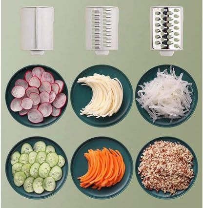 5-in-1 Rotary Cheese Grater Vegetable Mandoline Slicer