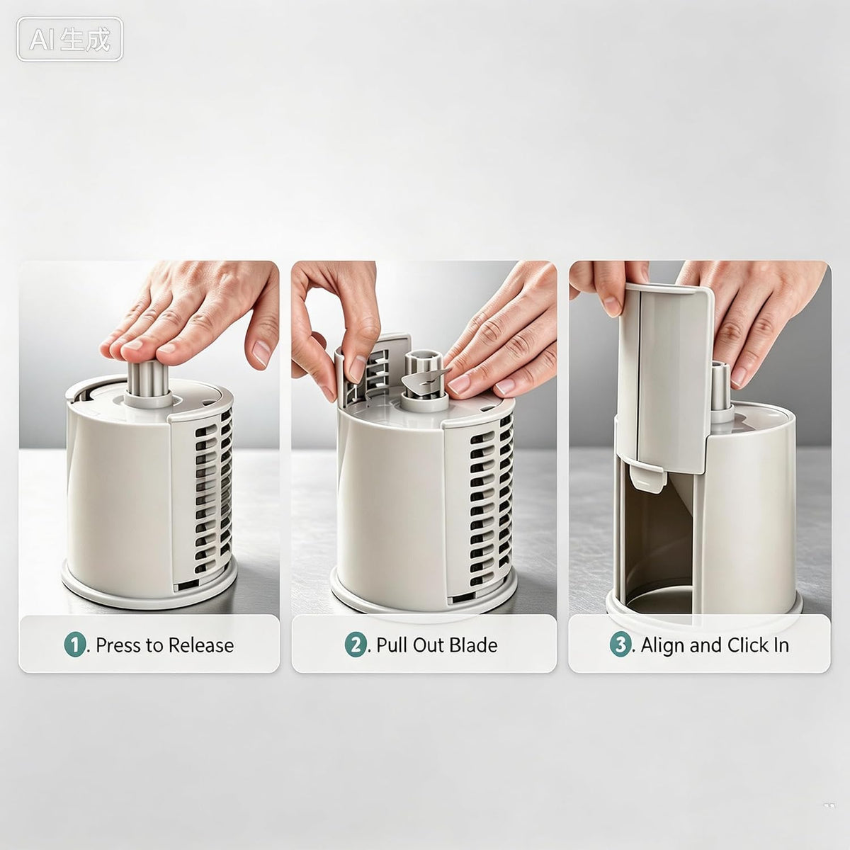 5-in-1 Rotary Cheese Grater Vegetable Mandoline Slicer