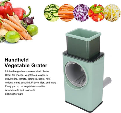 5-in-1 Rotary Cheese Grater Vegetable Mandoline Slicer