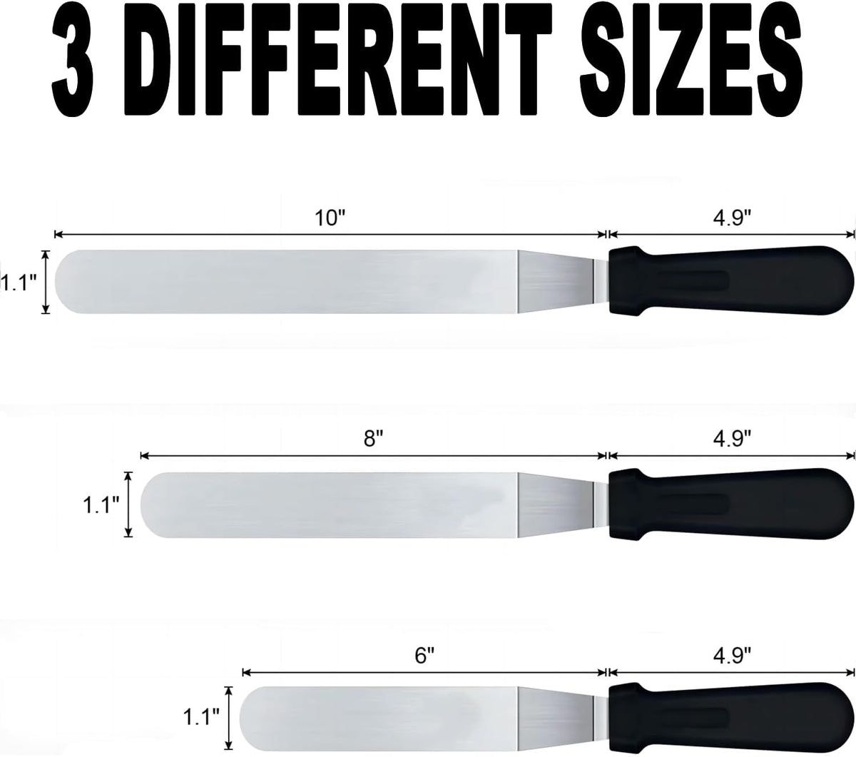 6" Small Angled Icing Spatula, Professional Food Grade Stainless Steel Cake Spatula with Sturdy & Durable Handle, Ideal for Frosting & Decorating Cakes, Baking