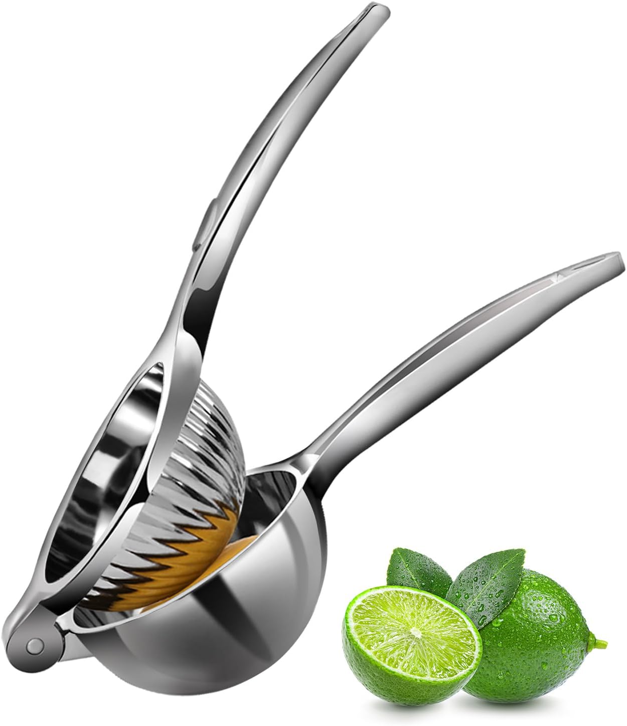 Lemon Squeezer, Max Extraction Hand Press Lemon Juicer, Heavy Duty Manual Orange Juicer, Sturdy Metal Lime Squeezer, Durable Handheld Citrus Fruit Squeezer for Kitchen Bar, Exprimidor De Limones