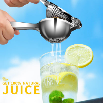 Lemon Squeezer, Max Extraction Hand Press Lemon Juicer, Heavy Duty Manual Orange Juicer, Sturdy Metal Lime Squeezer, Durable Handheld Citrus Fruit Squeezer for Kitchen Bar, Exprimidor De Limones