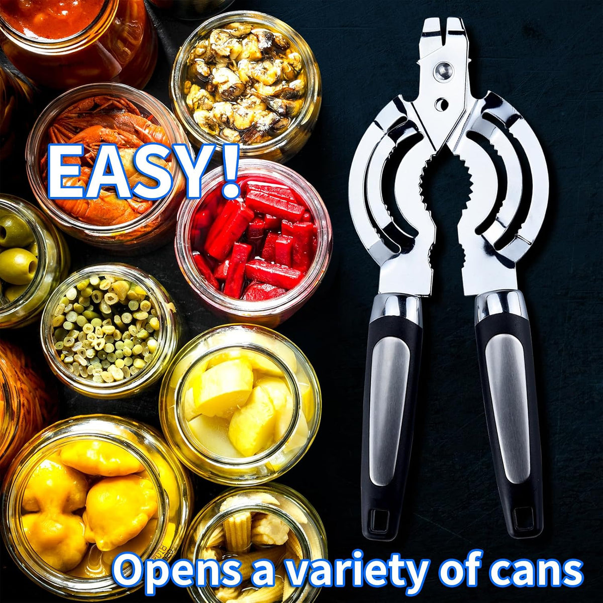 Jar Opener, Multi Bottle Opener for Seniors with Arthritis