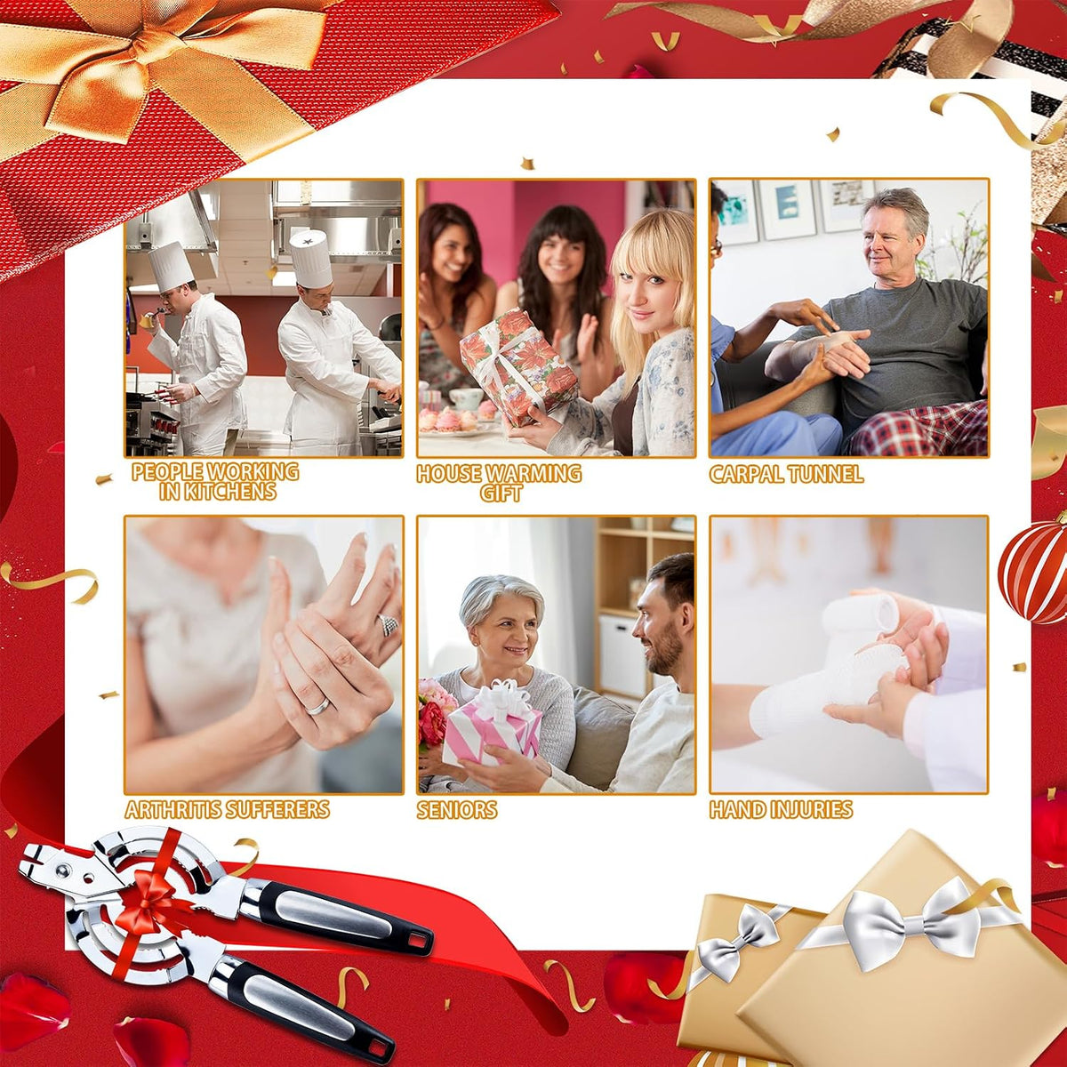 Jar Opener, Multi Bottle Opener for Seniors with Arthritis
