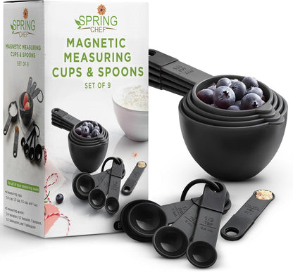 Magnetic Measuring Cups and Spoons Set of 9 - Mint