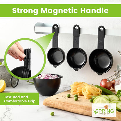 Magnetic Measuring Cups and Spoons Set of 9 - Mint