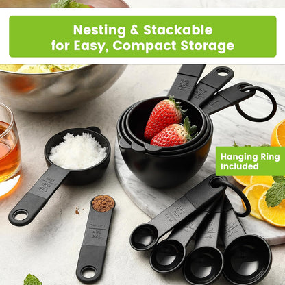 Magnetic Measuring Cups and Spoons Set of 9 - Mint