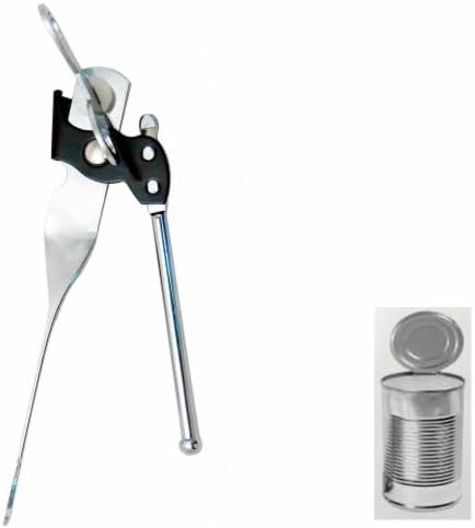 Classic Manual Can Opener – Heavy Dutyl Stainless Steel Can Opener for Camping, Travel, and Everyday Use – Compact 6-3/4" Nickel-Plated Steel – Dishwasher Safe