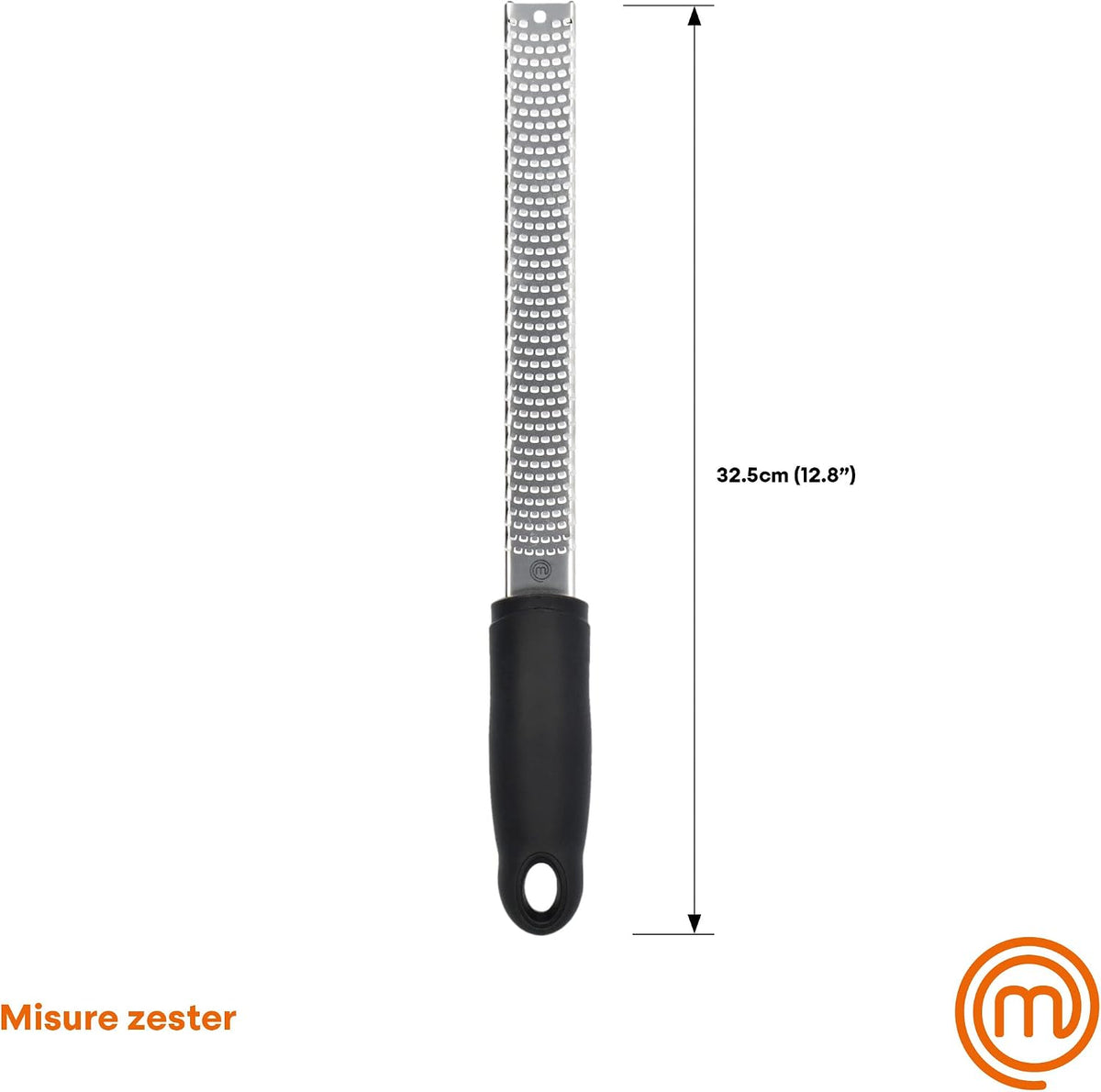 Lemon Zester Grater Micro Planing Tool for Zesting Citrus Fruits, Kitchen Gadget for Finely Grating Garlic, Ginger, Nutmeg, Parmesan Cheese, Chocolate and More, Stainless Steel, Black