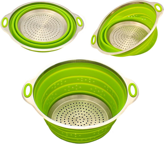 Stainless Steel and Silicone Collapsible Strainer