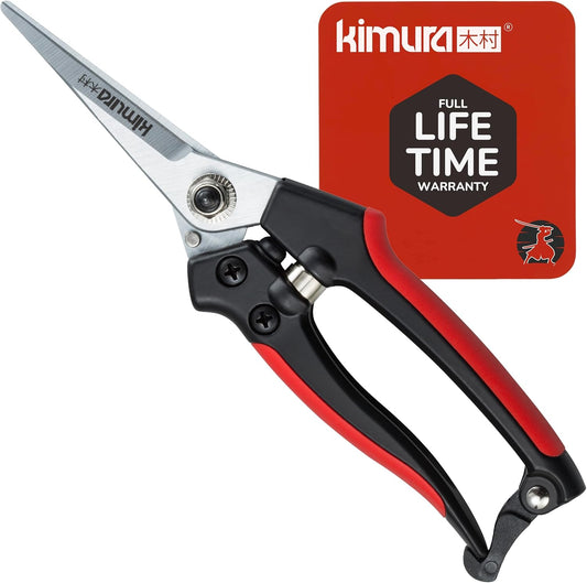 ® 8" Pro Pruning Scissors, Premium Japanese SK5 Hi-Carbon Steel Blades, Non-Slip Vinyl Coated Handles, Lightweight & Ergonomic, Multi-Tasking Pruning Shears, Garden Snips, Precision Clippers