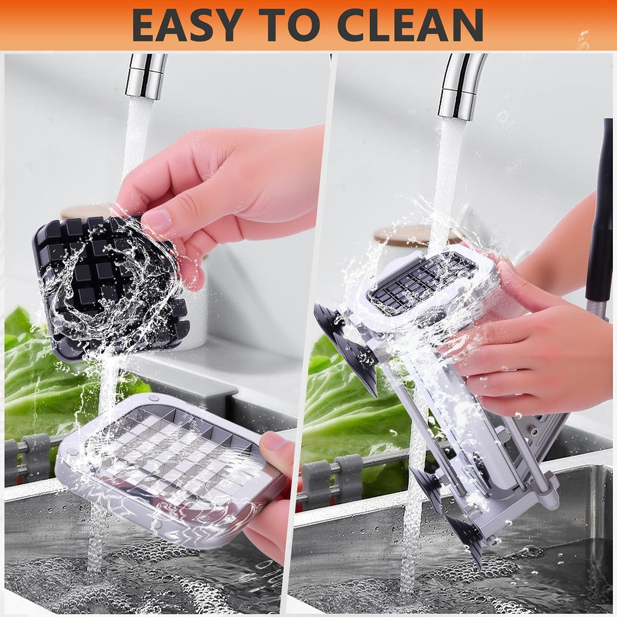 French Fry Cutter, Heavy Duty Potato Slice, Stainless Steel Blades with 1/2 Inch, 3/8 Inch and 1/4 Inch Blades for Whole Potatoes Carrots Cucumbers Carrot,Yam