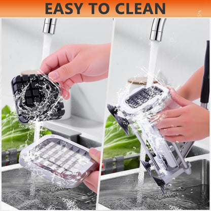 French Fry Cutter, Heavy Duty Potato Slice, Stainless Steel Blades with 1/2 Inch, 3/8 Inch and 1/4 Inch Blades for Whole Potatoes Carrots Cucumbers Carrot,Yam