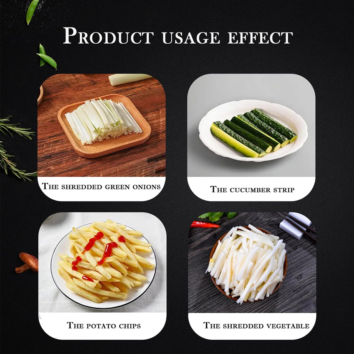 Newly Upgraded Stainless Steel Multi-purpose Julienne Peeler, Handheld Vegetable Shredding Tool, Vegetable Peeler Julienne Slicer for Making Shredded Scallions Cucumber (2pcs)