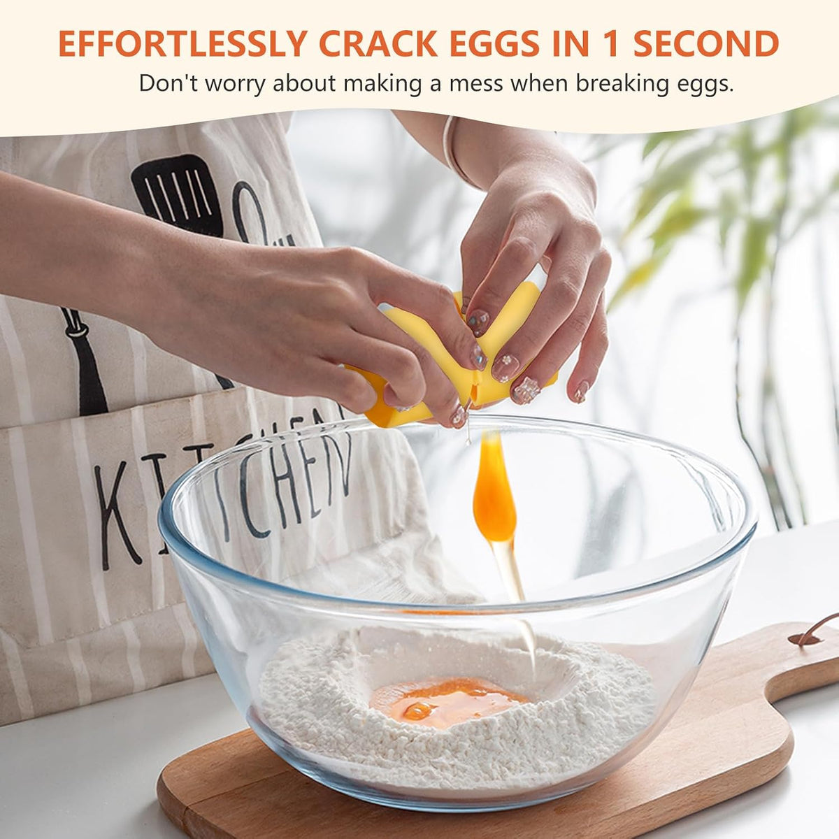 Egg Shell Opener, 2025 Upgraded Stainless Steel Egg Cracker Tool, Egg Topper Cutter Tool, Ideal for Raw Eggs, Handheld, Convenient for Home & Camping, Kitchen Gadgets (Yellow)