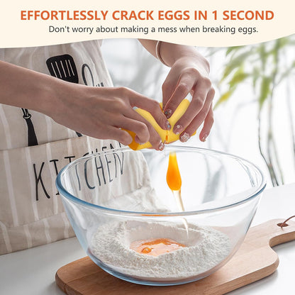 Egg Shell Opener, 2025 Upgraded Stainless Steel Egg Cracker Tool, Egg Topper Cutter Tool, Ideal for Raw Eggs, Handheld, Convenient for Home & Camping, Kitchen Gadgets (Yellow)