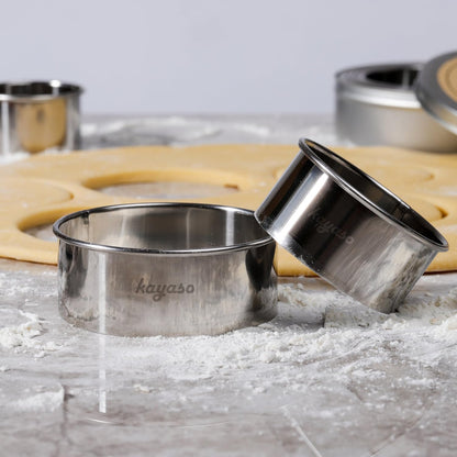 Round Cutters in Graduated Sizes, 304 Stainless Steel, 12 Pc Set (Plain Edge)