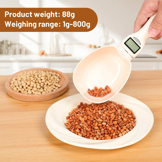 Digital Measuring Spoon Scale, Electric Measuring Spoon with Led Display | 800g / 0.1g High Precision Multi-Functional Digital Food Scale with Removable Handle for Kitchen Gadgets and Daily Meals