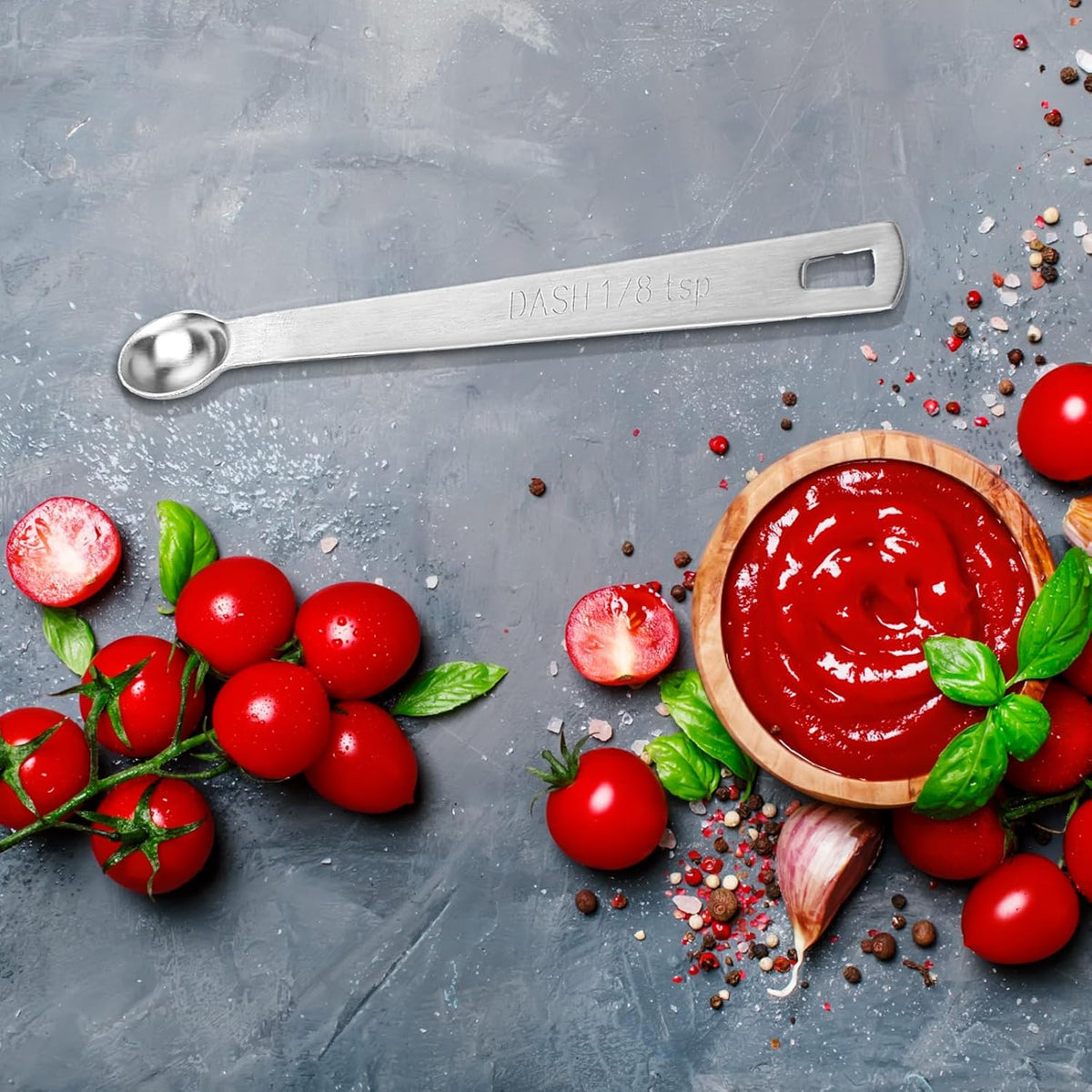 4 PCS 1/4 Teaspoon (1/4 Tsp | 1.25 mL | 1.25 cc) Single Measuring Spoon, Stainless Steel 1/4 Tsp Small Measuring Spoon Mini Measuring Spoons