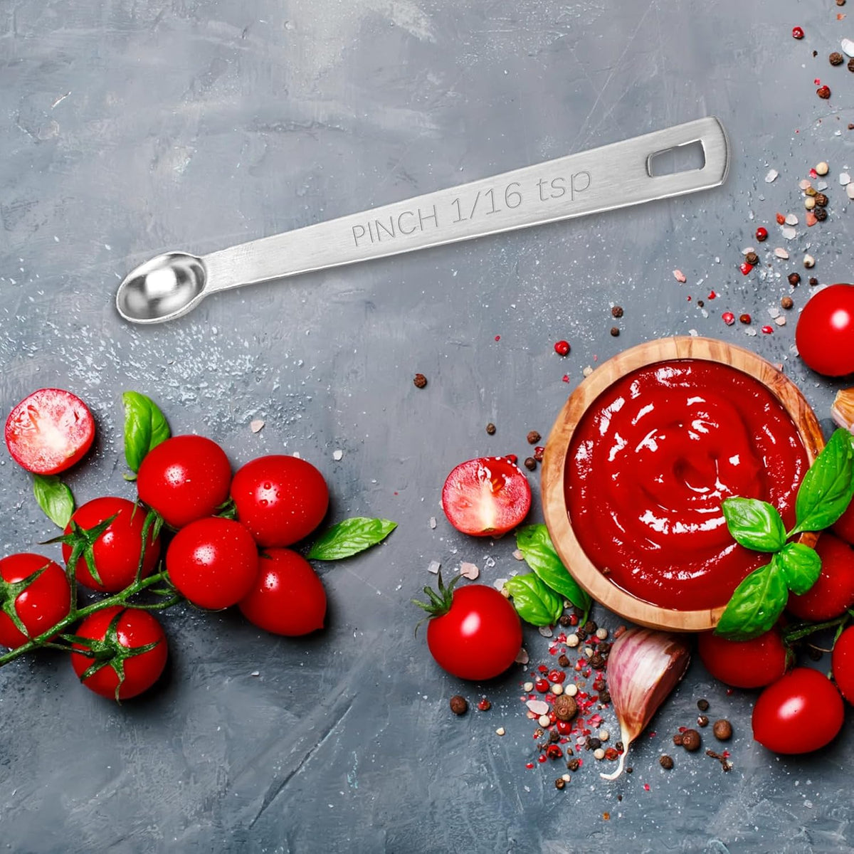 4 PCS 1/4 Teaspoon (1/4 Tsp | 1.25 mL | 1.25 cc) Single Measuring Spoon, Stainless Steel 1/4 Tsp Small Measuring Spoon Mini Measuring Spoons