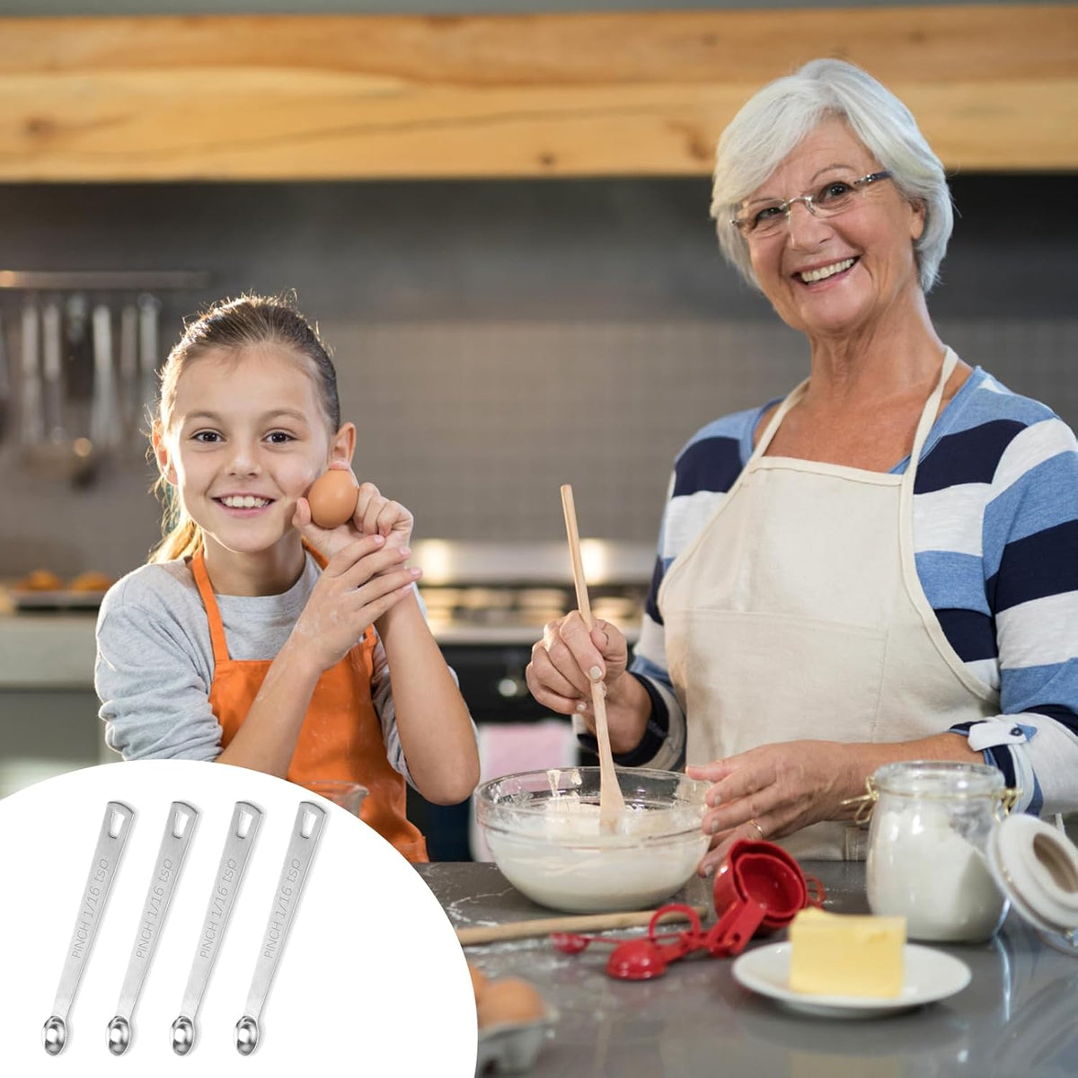 4 PCS 1/4 Teaspoon (1/4 Tsp | 1.25 mL | 1.25 cc) Single Measuring Spoon, Stainless Steel 1/4 Tsp Small Measuring Spoon Mini Measuring Spoons