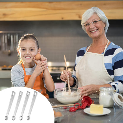 4 PCS 1/4 Teaspoon (1/4 Tsp | 1.25 mL | 1.25 cc) Single Measuring Spoon, Stainless Steel 1/4 Tsp Small Measuring Spoon Mini Measuring Spoons