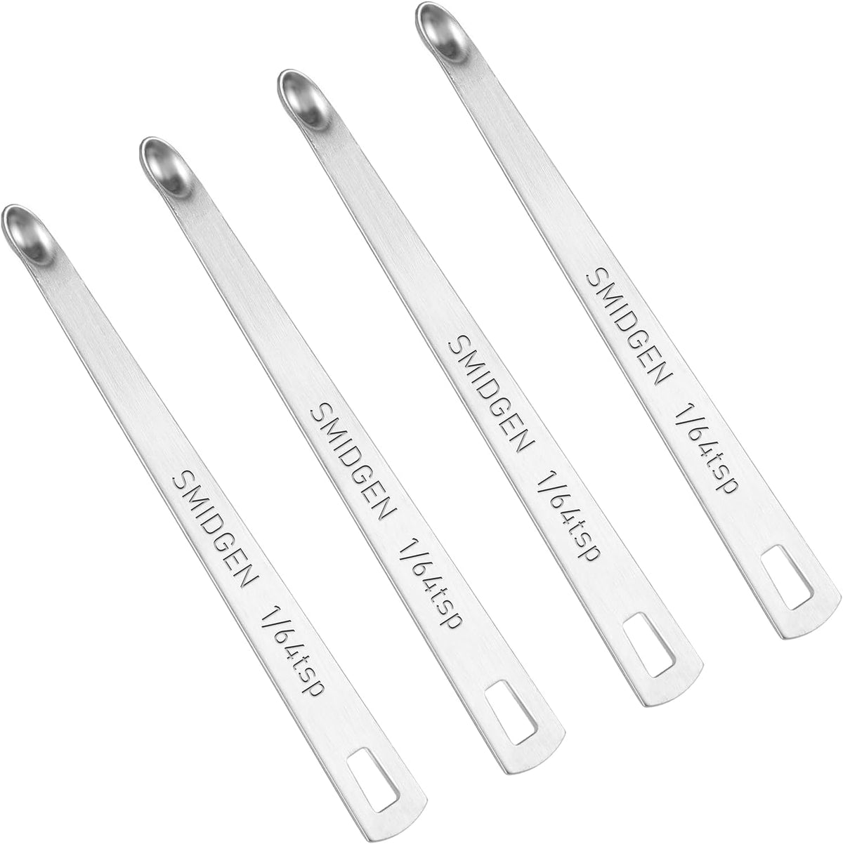 4 PCS 1/4 Teaspoon (1/4 Tsp | 1.25 mL | 1.25 cc) Single Measuring Spoon, Stainless Steel 1/4 Tsp Small Measuring Spoon Mini Measuring Spoons