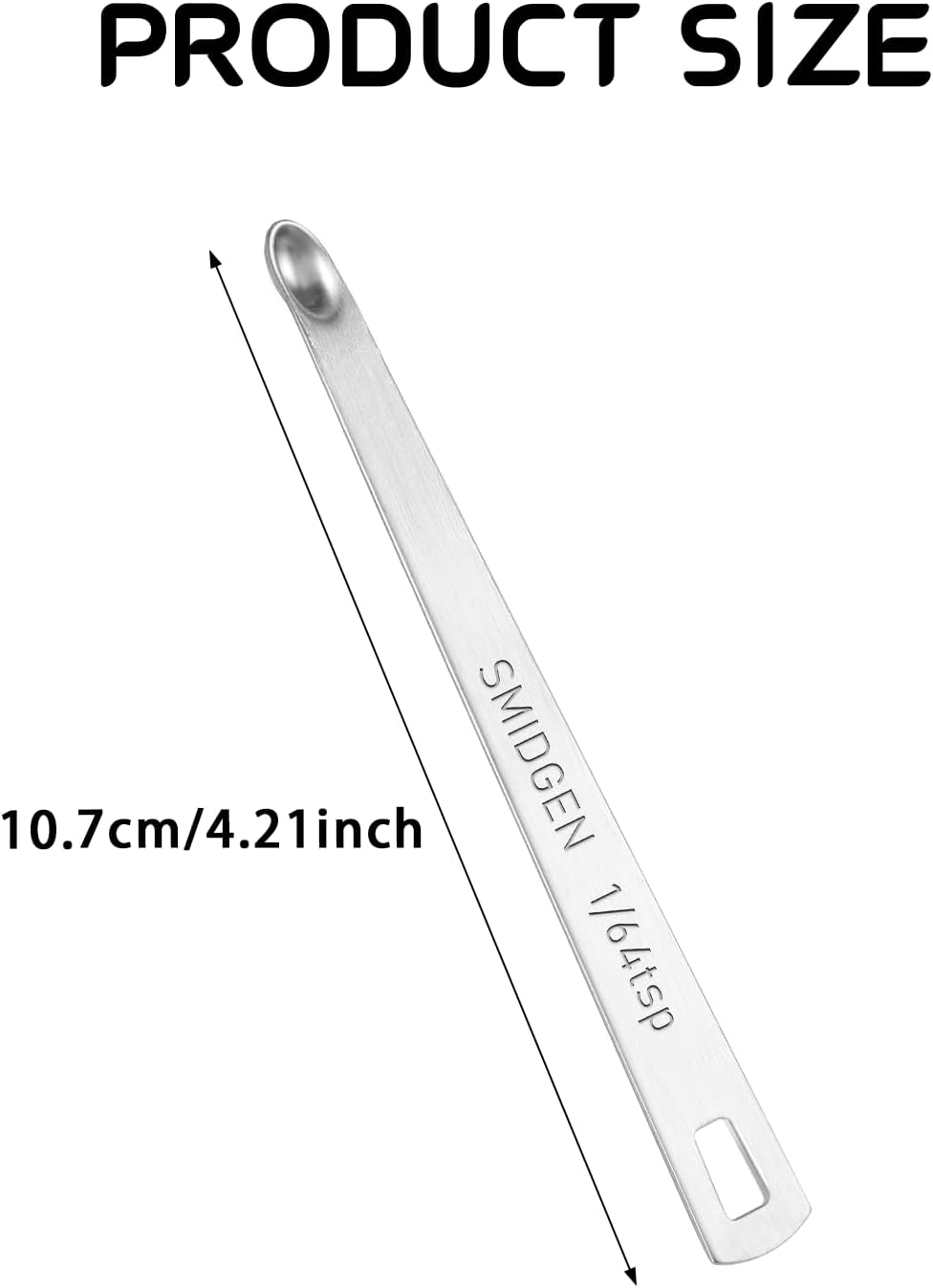 4 PCS 1/4 Teaspoon (1/4 Tsp | 1.25 mL | 1.25 cc) Single Measuring Spoon, Stainless Steel 1/4 Tsp Small Measuring Spoon Mini Measuring Spoons