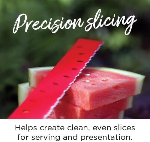 Watermelon Knife, Serrated Fruit Slicer for Watermelon and Large Fruit, Long Blade for Clean Slicing, Easy Cutting Tool
