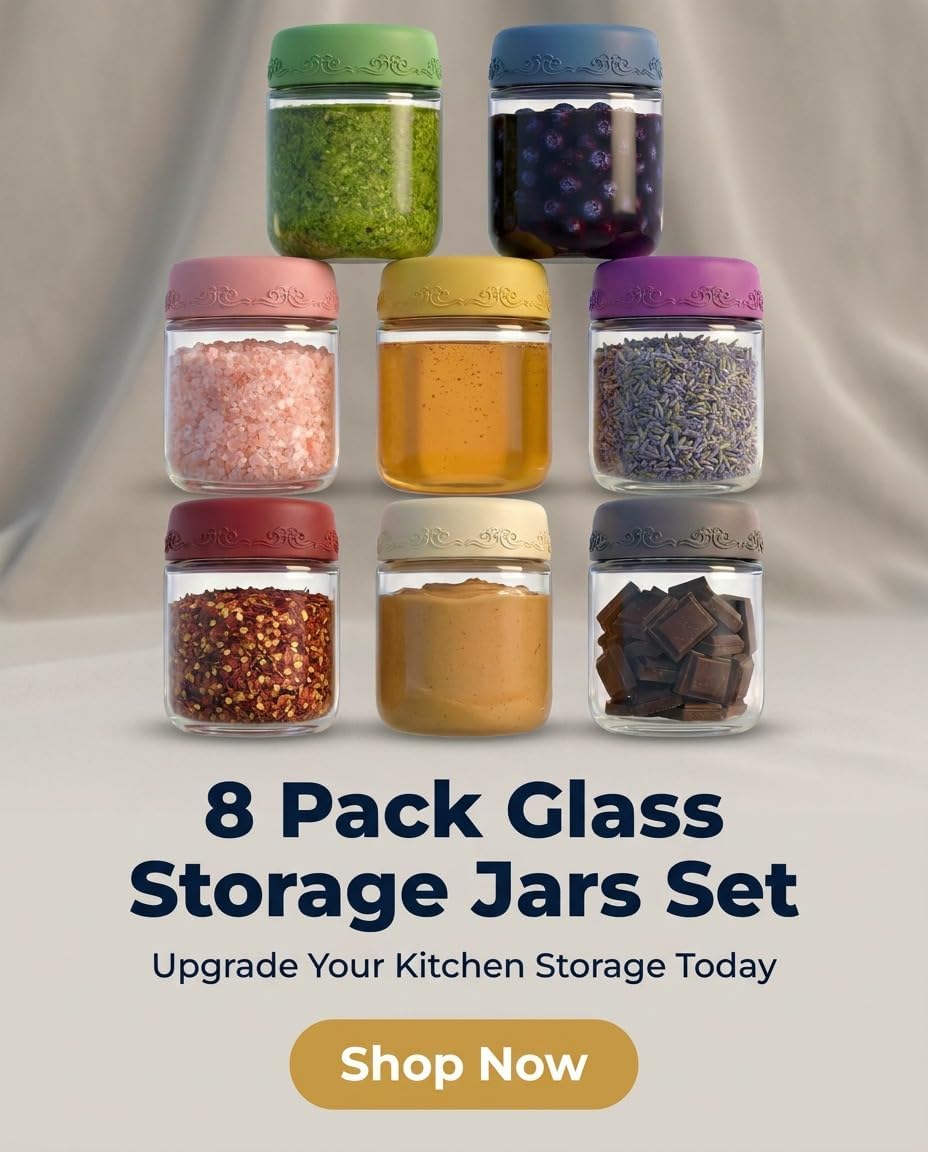 4 OZ Salad Dressing Jar 8 Pack, Airtight Leakproof Bulk Small Glass Sauce Jar with Lids, Reusable for Lunch Box, Bento, Travel & Meal Prep(4 OZ-8Pack)