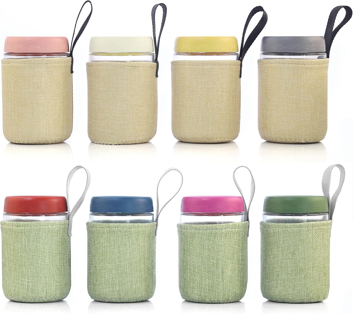 4 OZ Salad Dressing Jar 8 Pack, Airtight Leakproof Bulk Small Glass Sauce Jar with Lids, Reusable for Lunch Box, Bento, Travel & Meal Prep(4 OZ-8Pack)