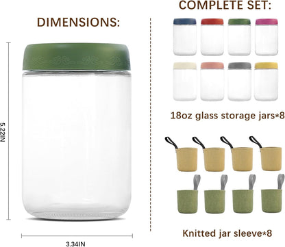 4 OZ Salad Dressing Jar 8 Pack, Airtight Leakproof Bulk Small Glass Sauce Jar with Lids, Reusable for Lunch Box, Bento, Travel & Meal Prep(4 OZ-8Pack)
