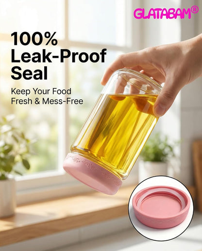 4 OZ Salad Dressing Jar 8 Pack, Airtight Leakproof Bulk Small Glass Sauce Jar with Lids, Reusable for Lunch Box, Bento, Travel & Meal Prep(4 OZ-8Pack)