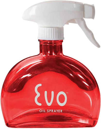 Evo Glass Oil Sprayer, Non-Aerosol For Olive Oil, Cooking Oils And Vinegars, Green, 6-Ounce Capacity, For Grilling, Roasting, Air Frying, Baking And Salad Prep