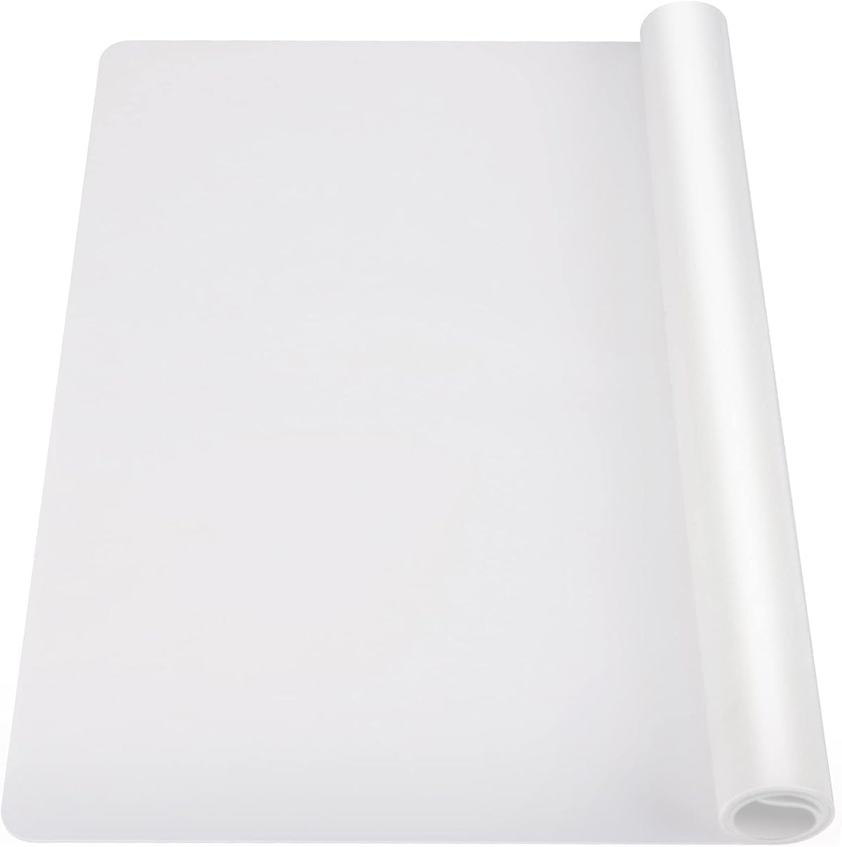 35.6x23.5in 2mm Silicone Mats for Kitchen Counter, Thick Heat Resistant Silicone Mat, Extra Large Non-Stick Pastry Mat Glass Top Stove Cover Countertop Protector for Baking Coffee Bar Translucent