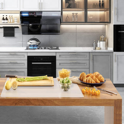 35.6x23.5in 2mm Silicone Mats for Kitchen Counter, Thick Heat Resistant Silicone Mat, Extra Large Non-Stick Pastry Mat Glass Top Stove Cover Countertop Protector for Baking Coffee Bar Translucent