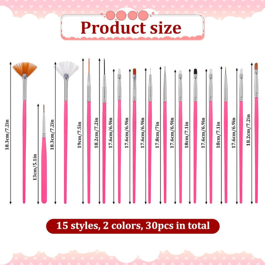 30 PCS Food Paint Brush, Food Safe Paint Brushes Cake Decorating Brushes Set for Fondant Cookie Icing, Multi Function Pastry Painting Tool for Baking DIY Craft