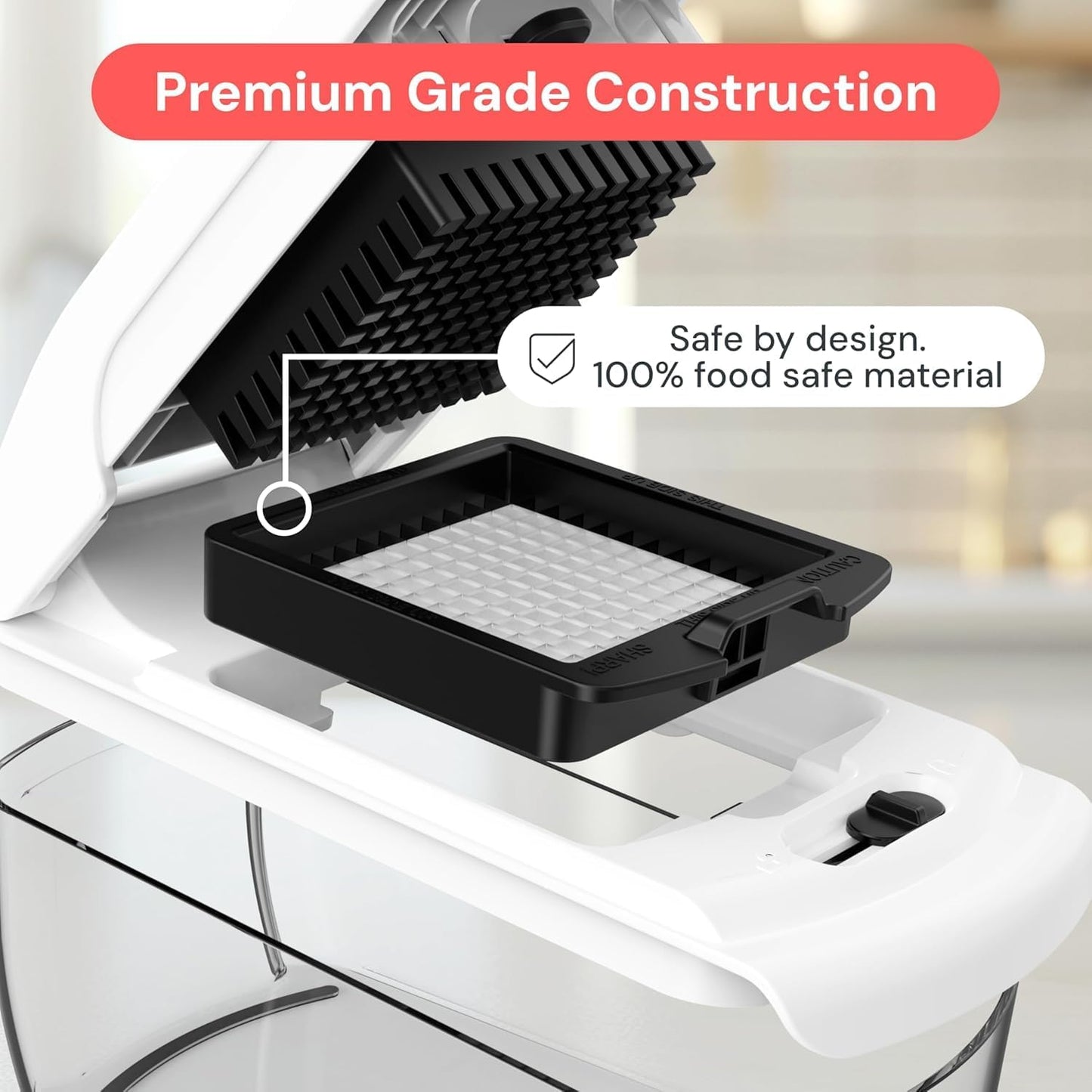 Vegetable Chopper Mandoline Slicer, Food Veggie Chopper, Cheese Grater, Onion Vegetable Cutter with Container, Dicer, Kitchen Gadgets & Essentials, White/black