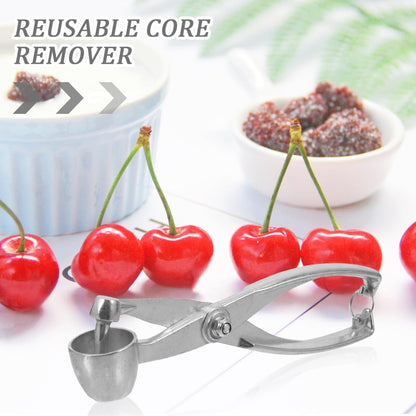 7.27 Inch Cherry Pitter Tool Pit Remover, Olive Pitter Heavy Duty Aluminum Alloy Hand-Held Corer for Cherry Jam Red Date Jujube - Kitchen Baking Gadget