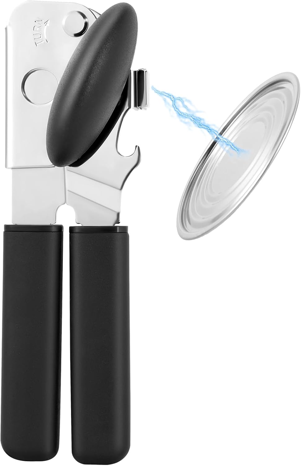 Can Opener Manual with Magnet Lift, Heavy Duty Handheld Smooth Edge Can Tin Opener for Seniors, Durable Sharp Cutting Blade,Easy Turn Knob Multifunctional Bottle Opener
