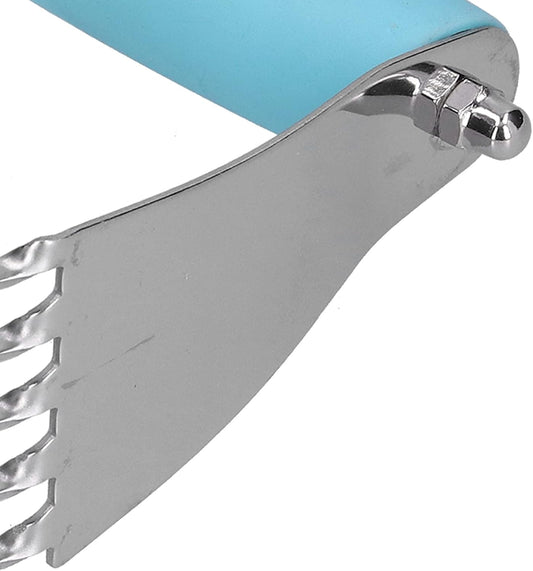 Professional Stainless Steel Dough Blender Pastry Cutter 5 Heavy Duty Blades for Baking Pastry Pie Pizza Dough with Comfort Soft Handle Dishwasher Safe (Blue)