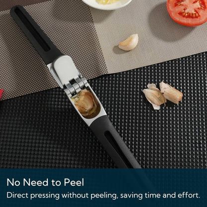 Heavy-duty Garlic Press, Built-in Scraper & Cleaning Pusher